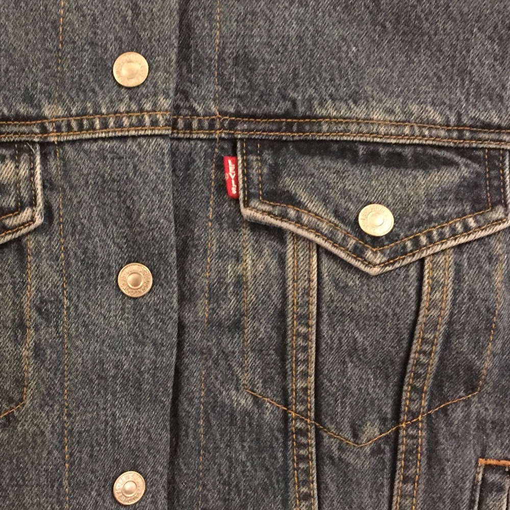 Levi’s Reversible Denim Bomber Varsity Jacket - Picture 8 of 8